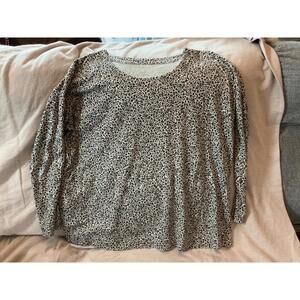 J. Jill Luxe Supima Relaxed Long Sleeve Tee - Large Petite